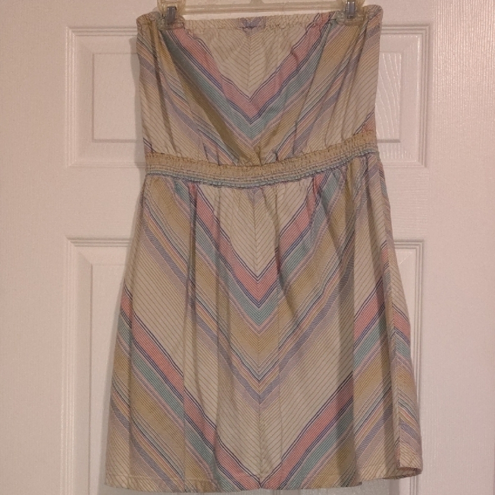 Striped Strapless Dress